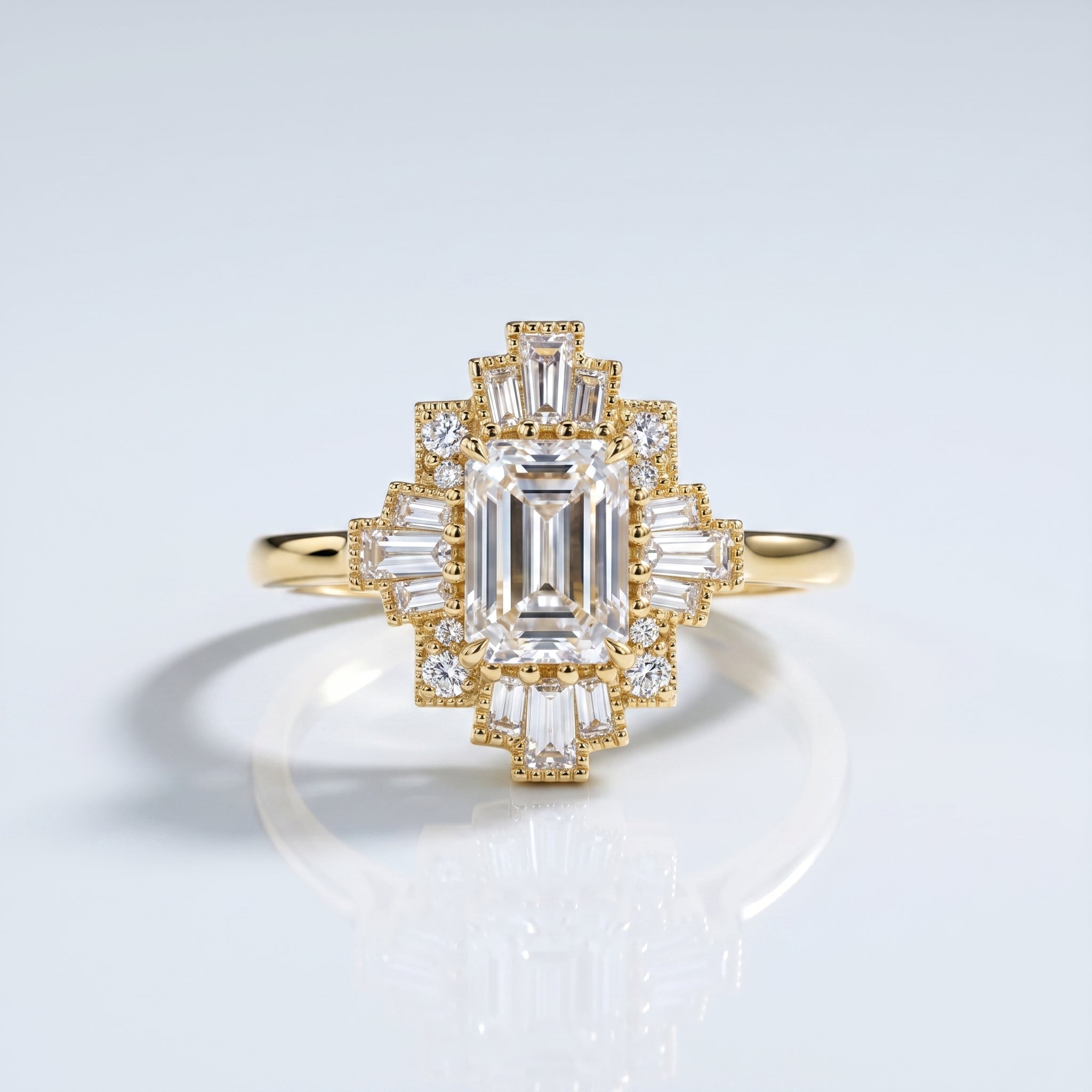 Marquise Swirl Solitaire Engagement Ring – 1 CT Lab Grown Diamond
